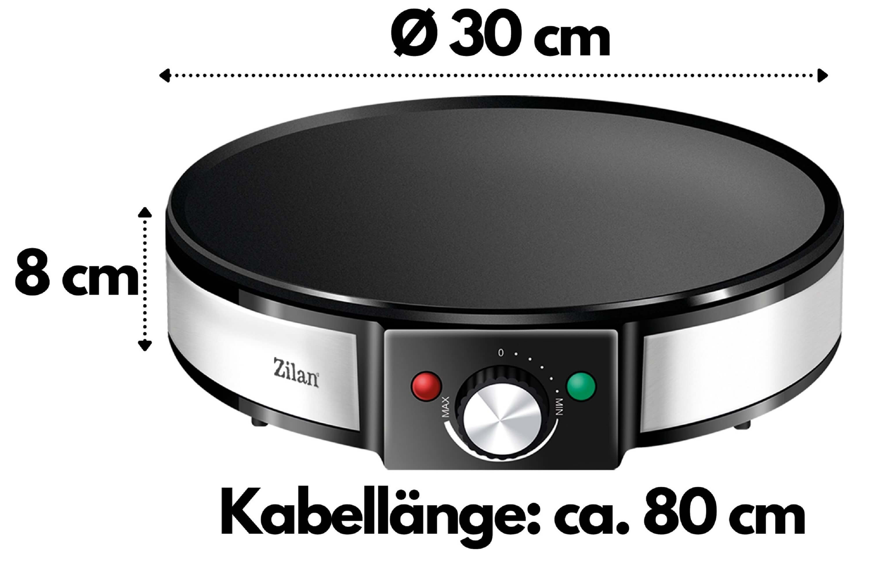 Zilan Crepes Maker 1200W Cool-Touch Griff Antihaftbeschichtung