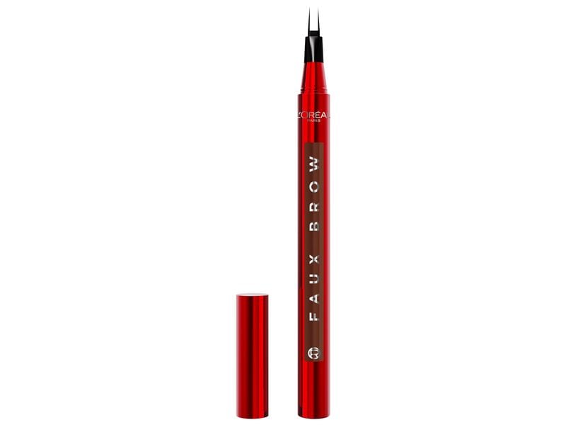 L'Oréal Paris Augenbrauenstift Infaillible Faux Brow Brunet Augenbrauenstift mit innovativer Doppelspitze für natürliche, volle Augenbrauen
