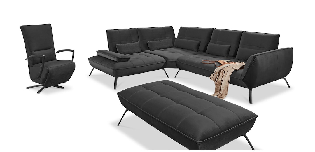 vito Ecksofa TICONA L Riviera grau