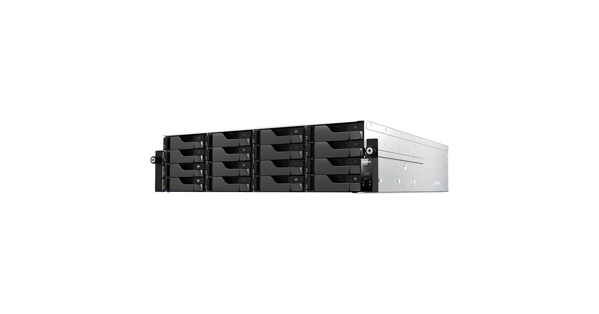 AsustorLockerstor 16R Pro Gen2 (AS7216RDX) nas  (Zwart, 2x 1G LAN, 2x 2.5G LAN, 4x USB 3.2 Gen 1)