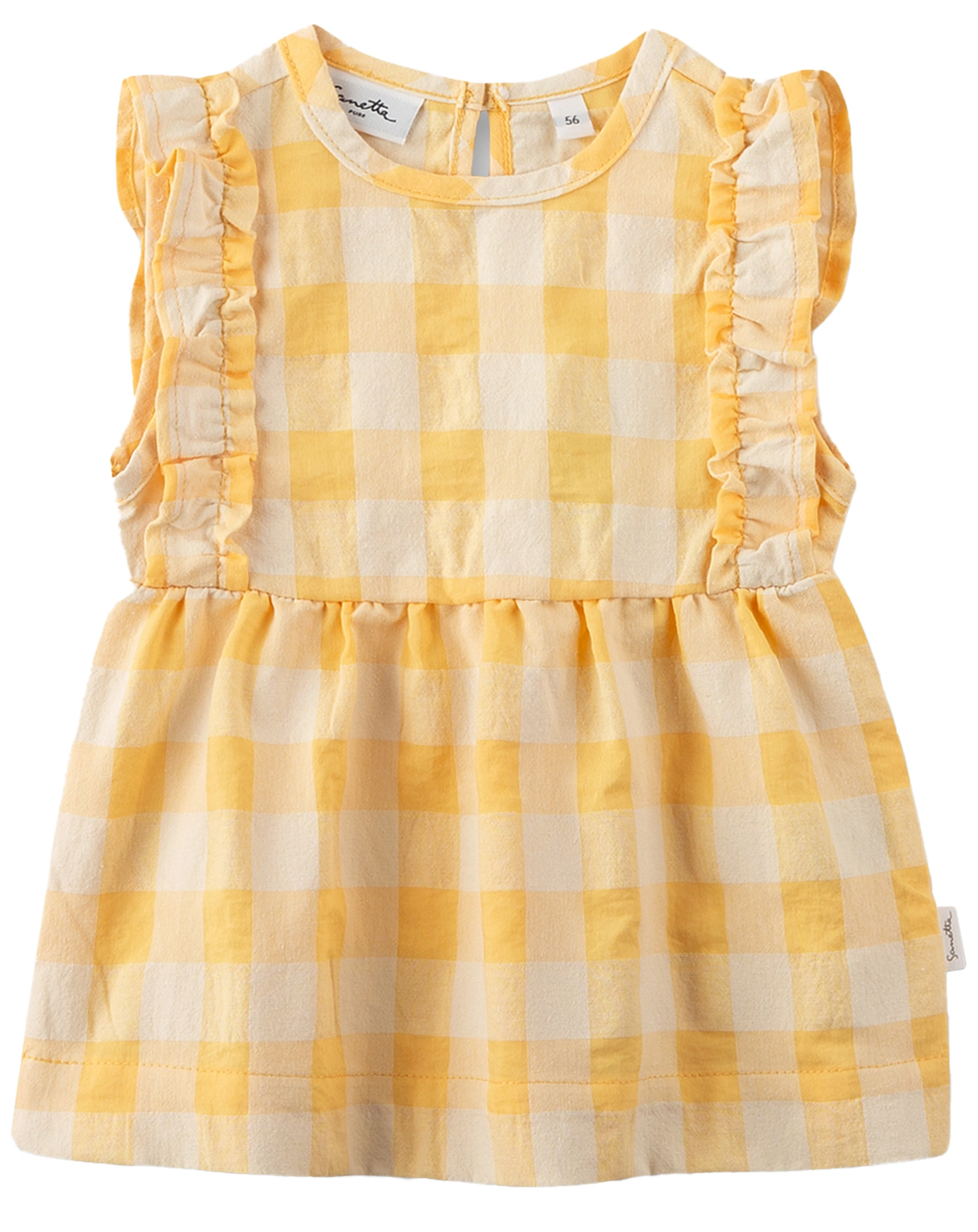 Kleid KARO ärmellos in yellow