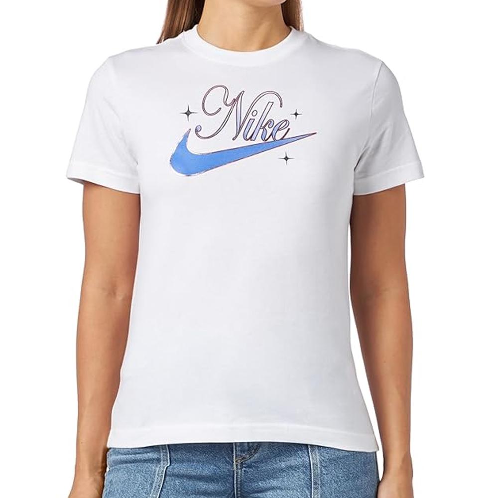 Nike T-shirt Blanc Fille Nike Script