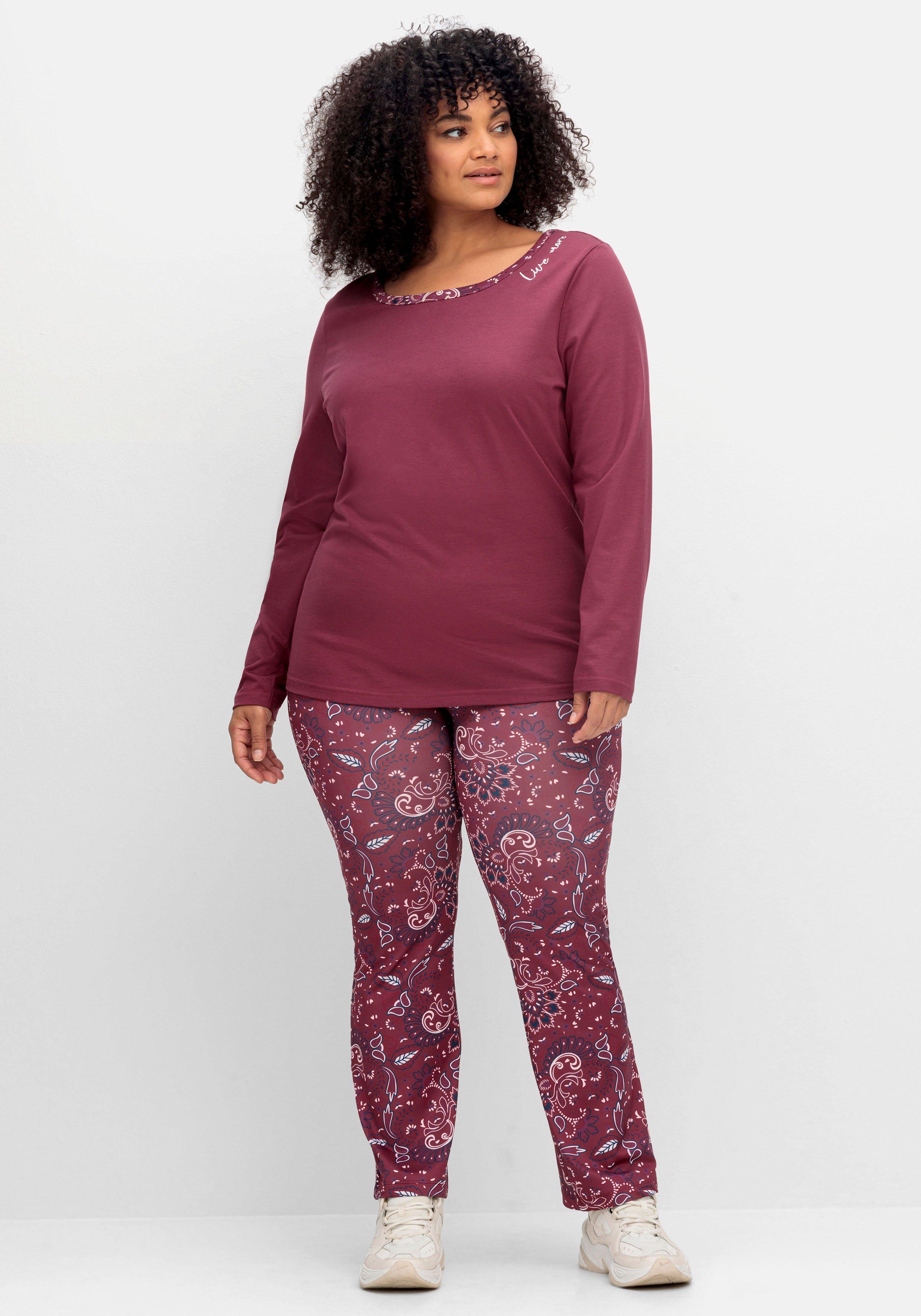 Langarmshirt mit Stickerei und Zierbändern hinten