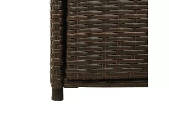 Armoire de rangement jardin marron 55x55x111 cm résine tressée
