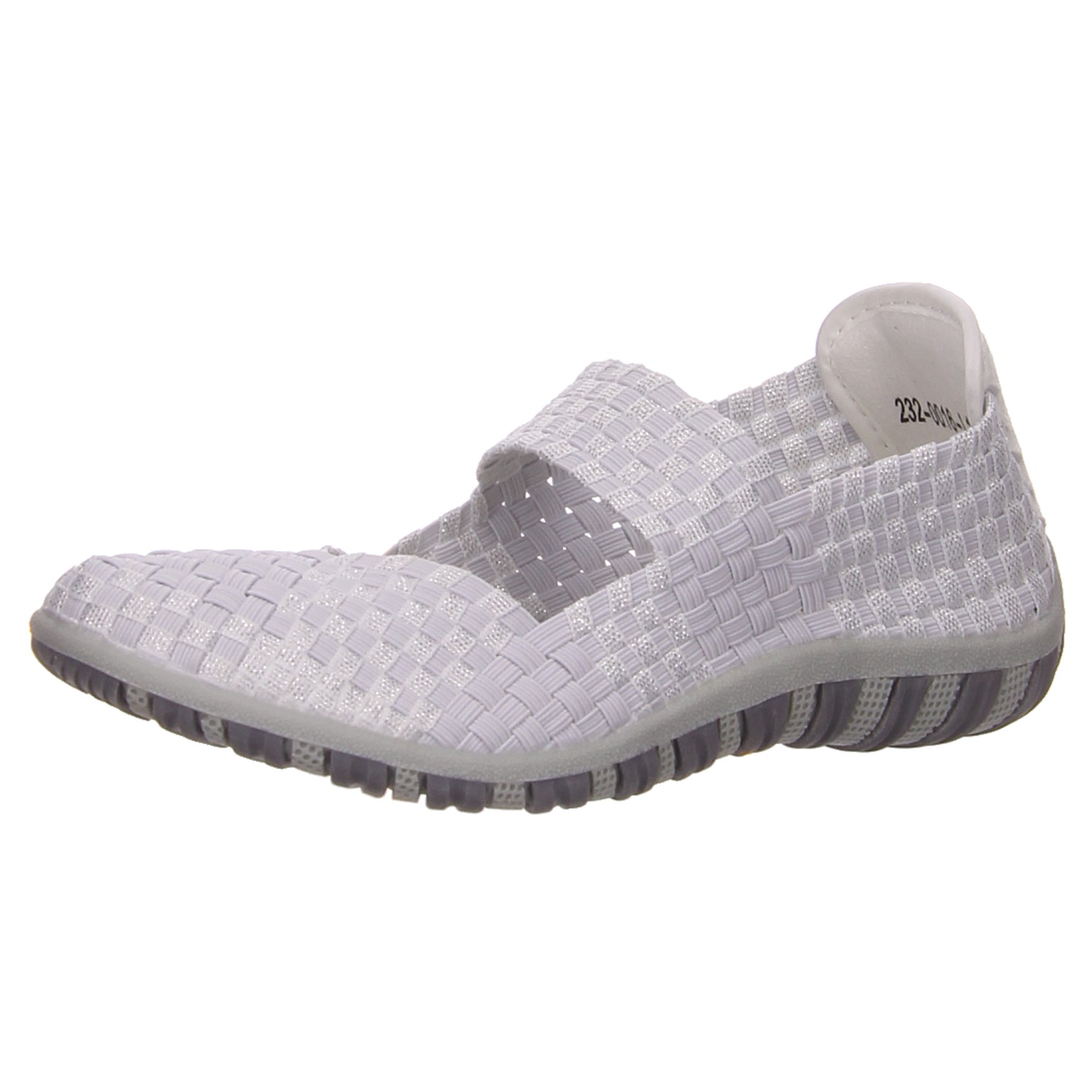 Scandi Slipper weiß blau weiss/weiss kombi
