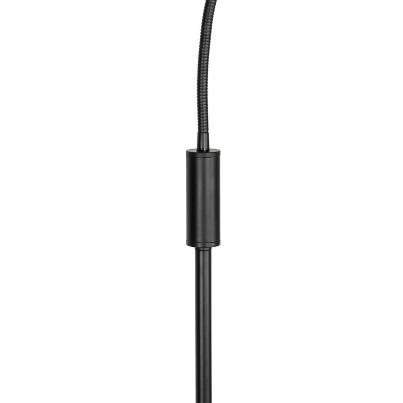 Moderne vloerlamp zwart met goud - Carmen