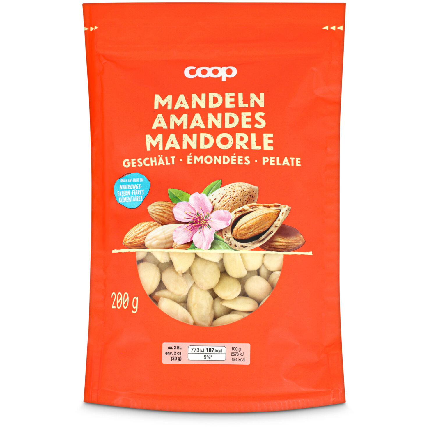 Mandeln geschält ganz