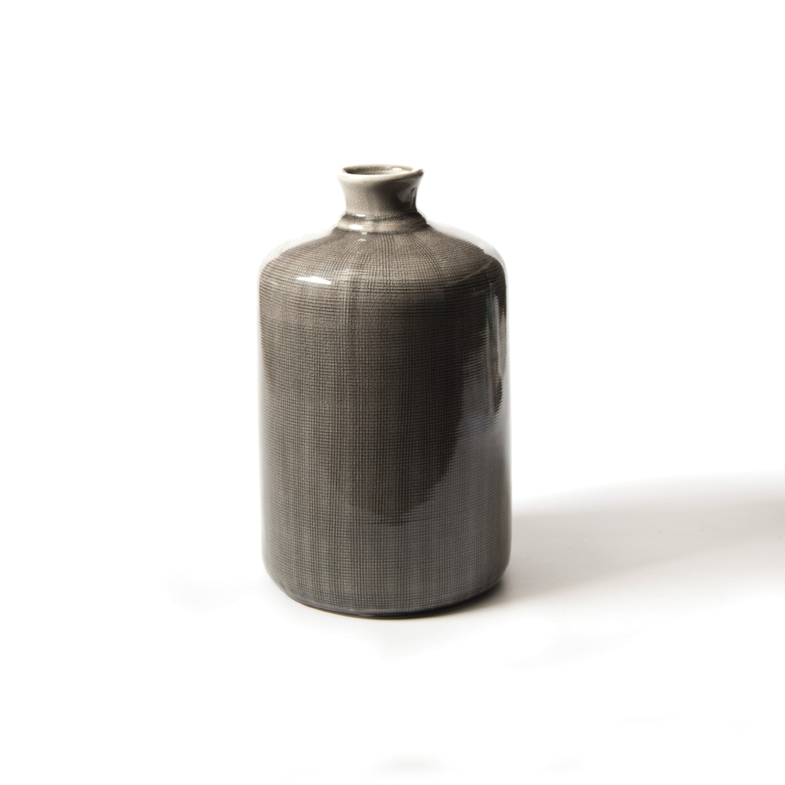 Vase 'Cesare', grau, Ø 18,5 cm, H 30 cm von fischer's lagerhaus