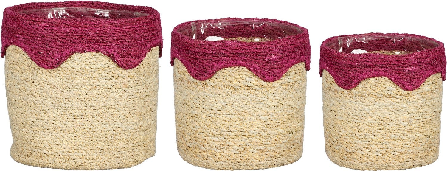 Mica Decorations plantenmand Ella roze D 16 H 16 cm