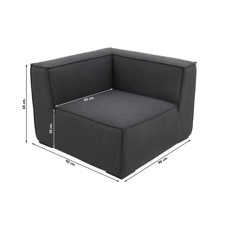 Liberty Sunbrella - Sooty - Loungeset 4-delig incl. chaise longue