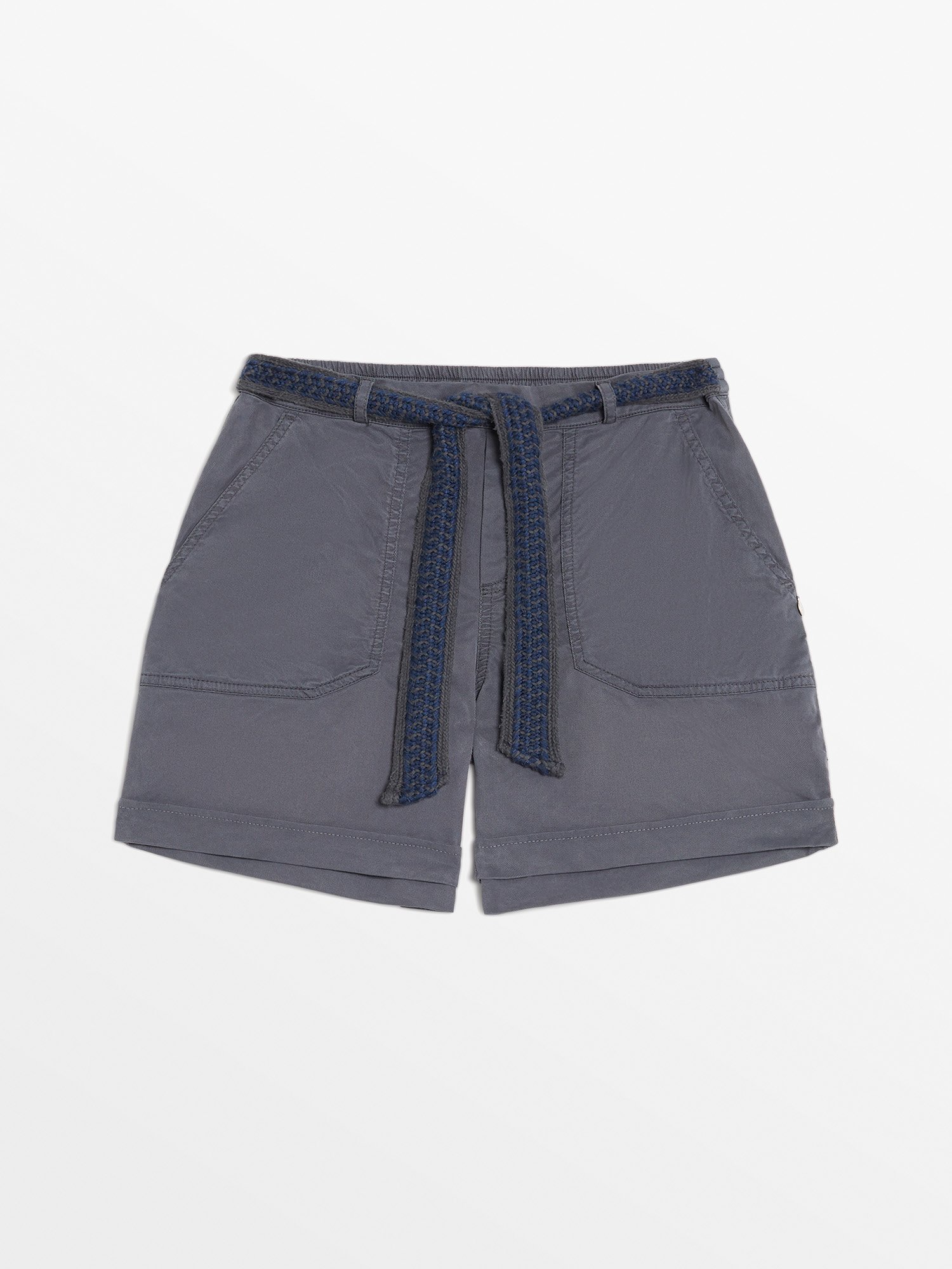 Short Femme Avec Ceinture Bleu