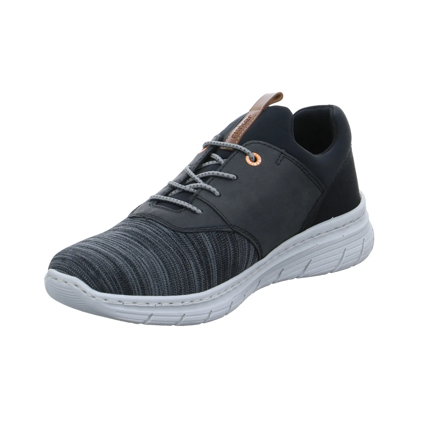 RIEKER Halbschuhe Sneaker Stoff Grau Lederimitat