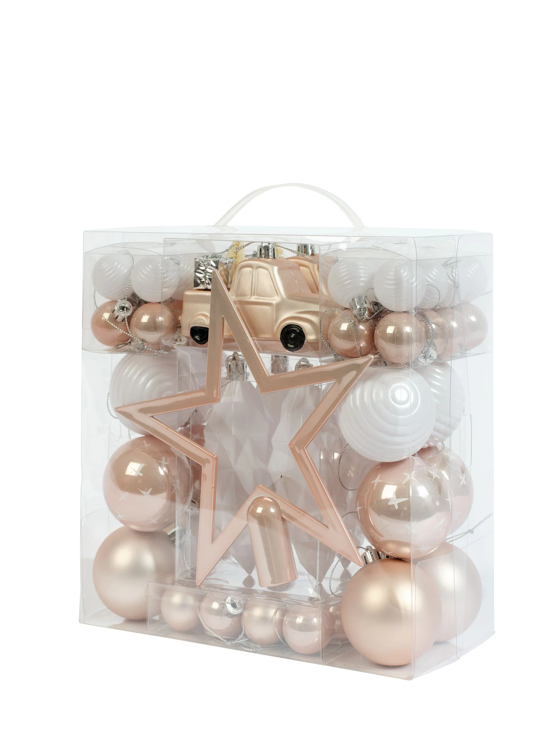 Decoris 67 Pieces onbreekbare Kerstmisboomversieringen en Kerstmisballen
