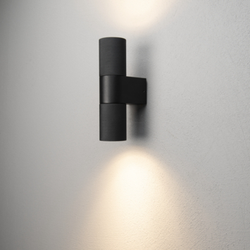 Konstsmide wandlamp Temi matzwart 2-lichts