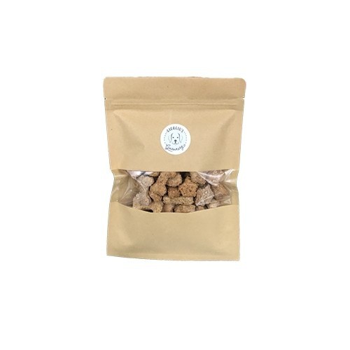 Pacote pequeno de biscoitos para cachorro, sabor cenoura.