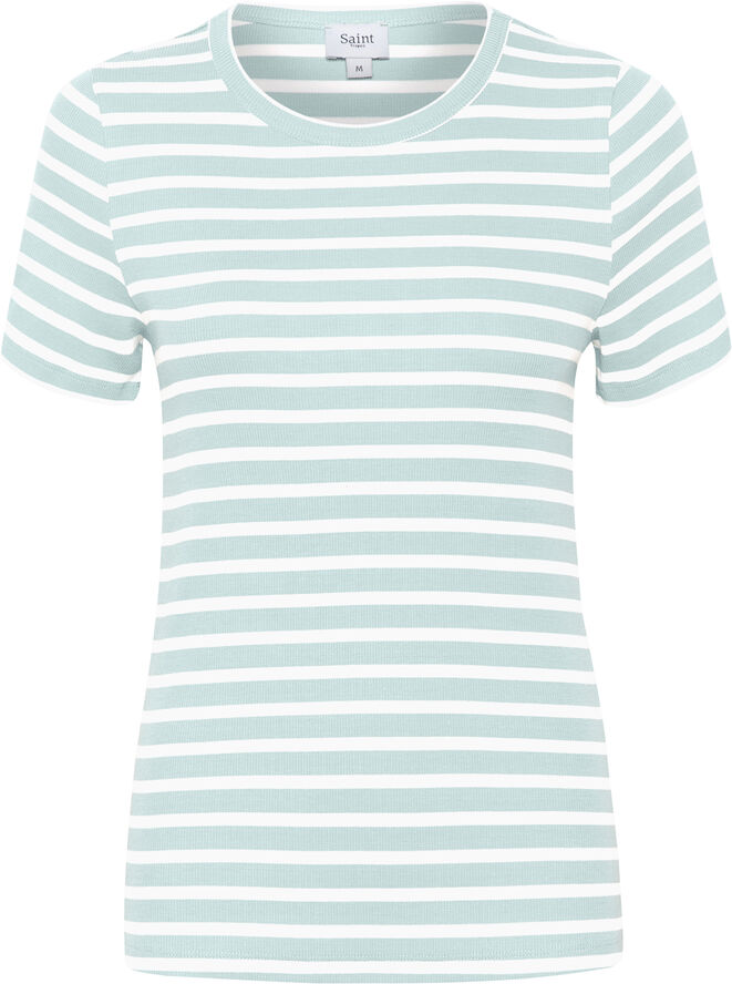 Saint Tropez AsterSZ SS Stripe T-Shirt Pastel turquoise