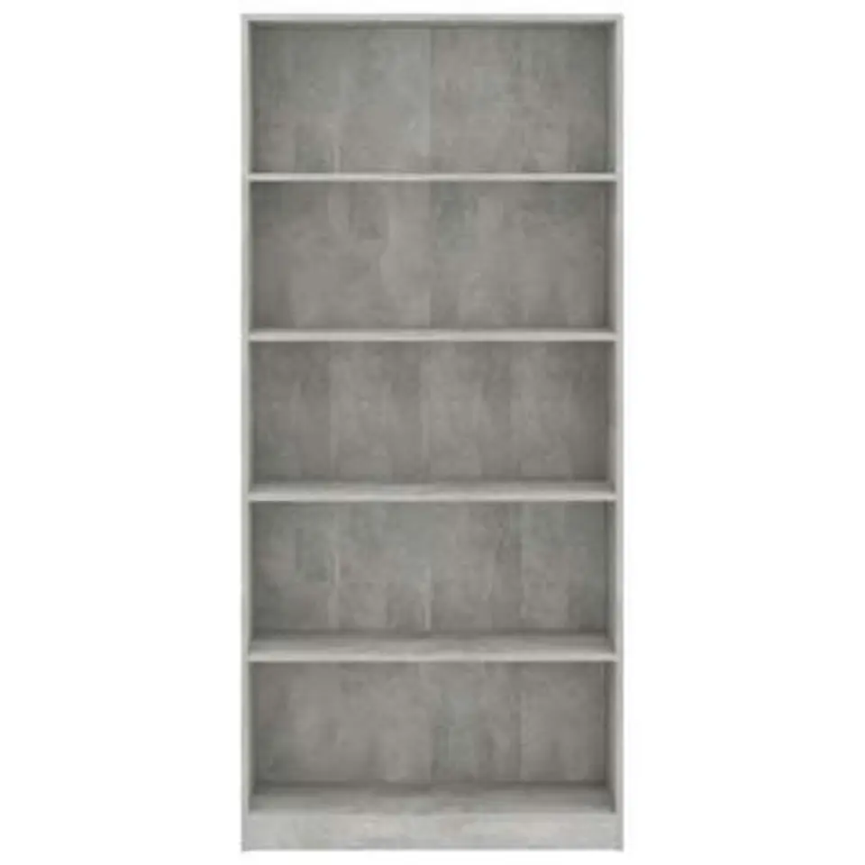 vidaXL - Boekenkast - Grijs - Bewerkt hout - 80 x 24 x 175 cm