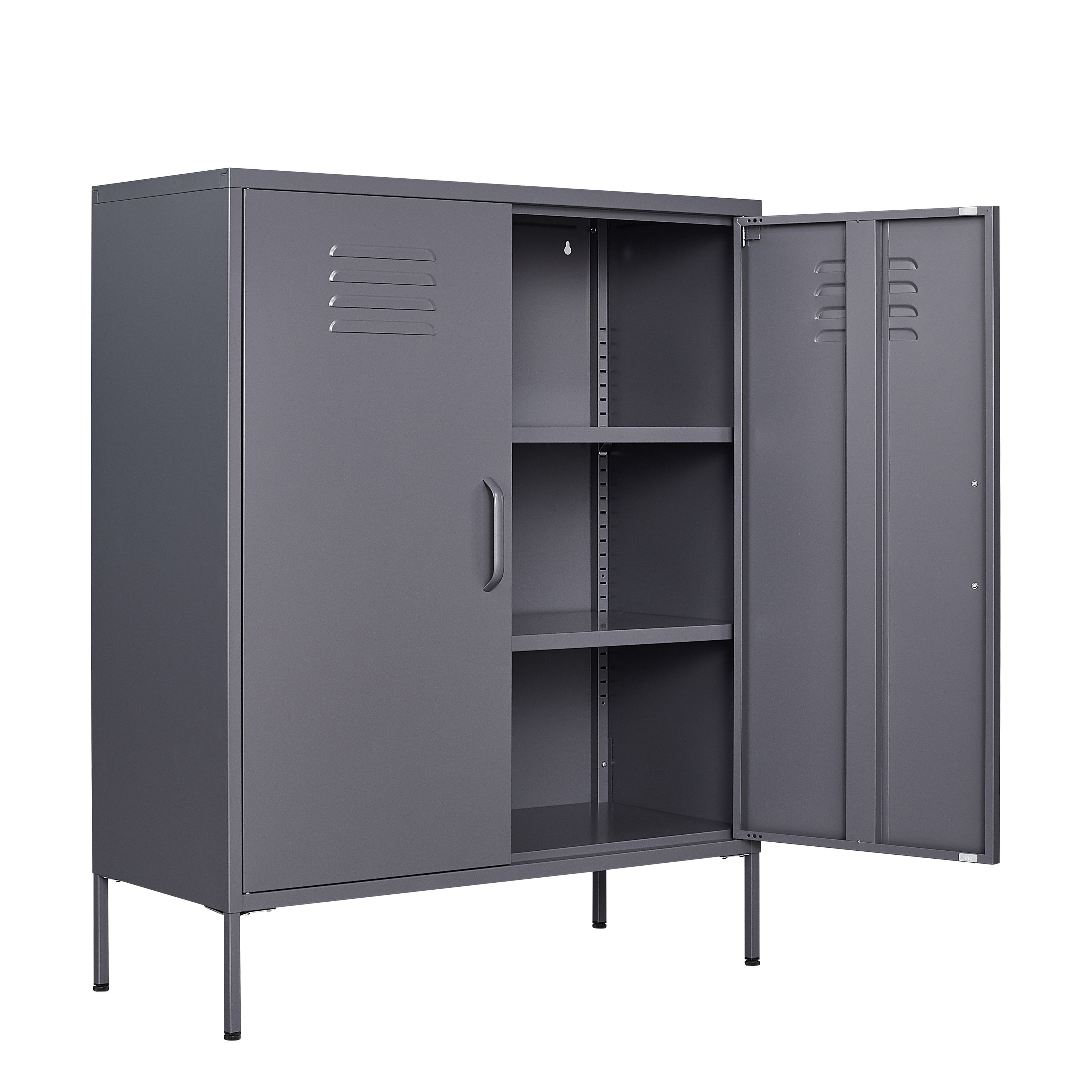 Kommode Metall KLAUS 80 x 101 cm anthrazit