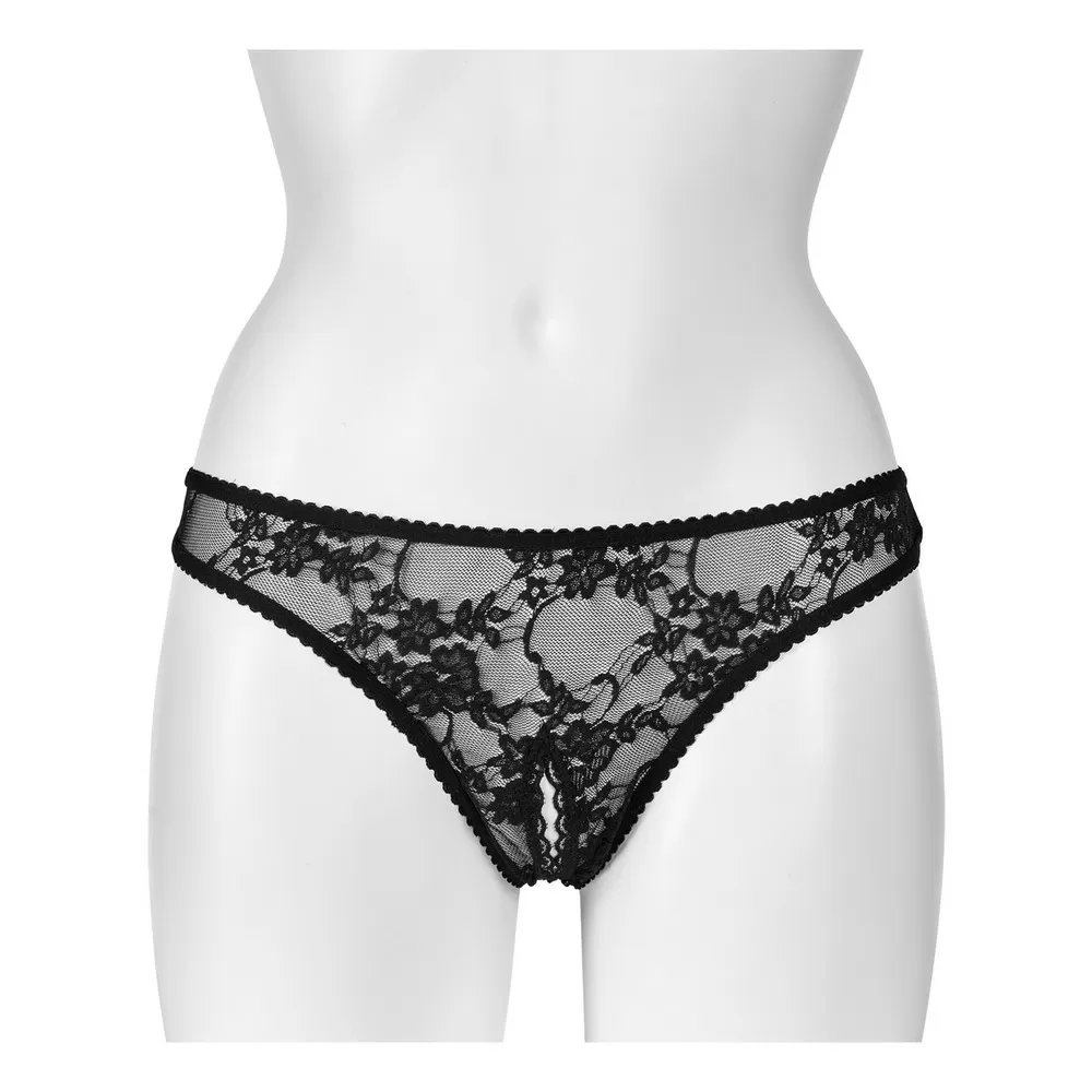 NORTIE Siv Bundløs Blonde G-Streng S/M - Sort