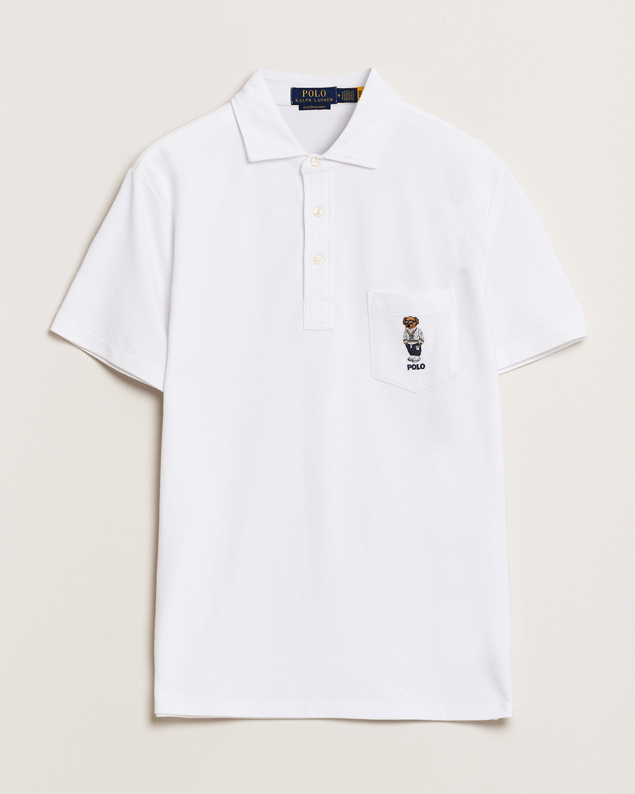 Polo Ralph Lauren Custom Slim Fit Pocket Bear Polo White