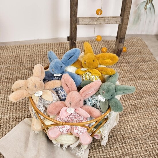 Doudou plat Lapin DOUDOU®   Beige Sable        de               Doudou et Compagnie