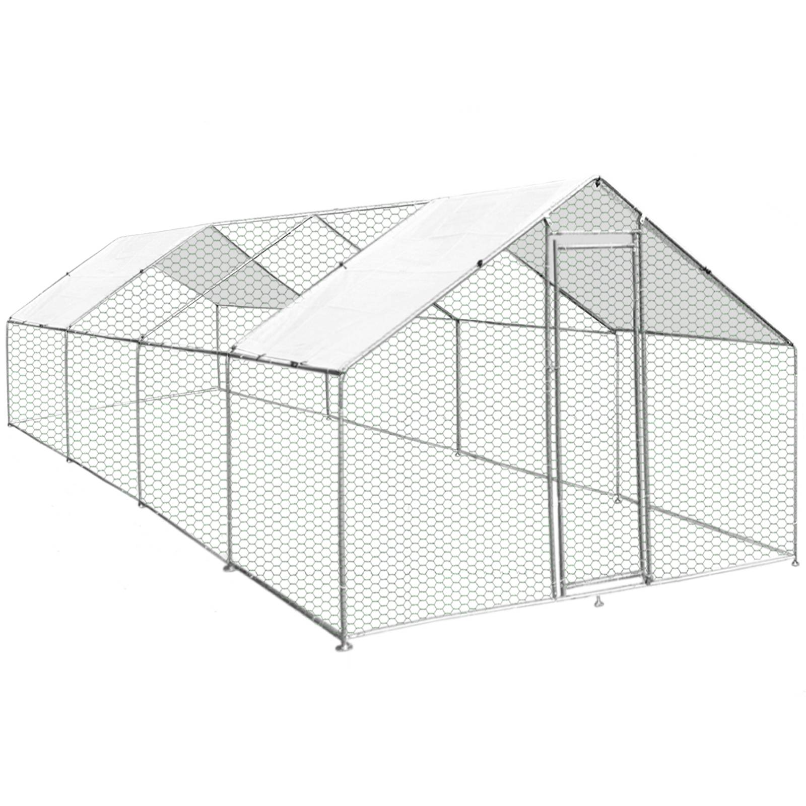 Gaiola para aves, cercado, caixa para galinhas, aço, 4m x 8m x 2m