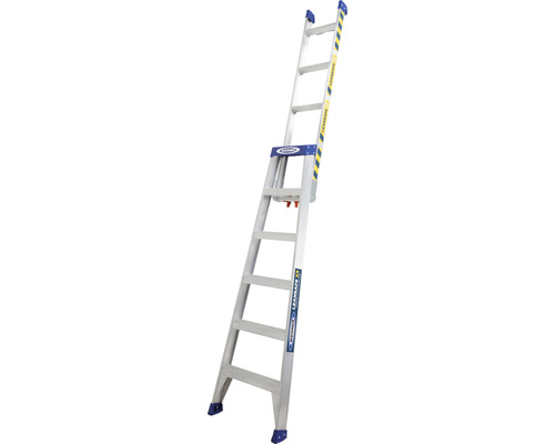 WERNER Leansafe X3 uitschuif- of trapladder, 2 x 5 sporten, werkhoogte 3,7 m