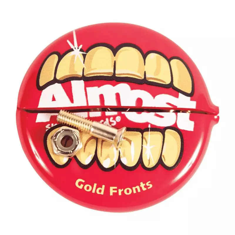 Visserie ALMOST SKATEBOARDS (jeu de 8) allen 1 pouce gold mouth