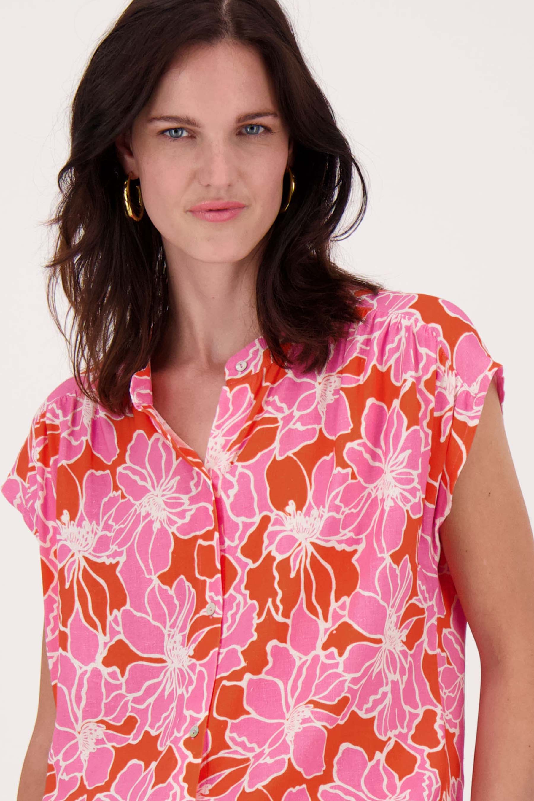 blouse met bloemen print