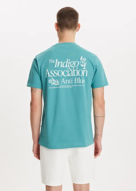 T-shirt met print association blauw (BLW.T)