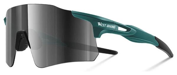 Lunettes de vélo polarisées légères en polycarbonate - vert