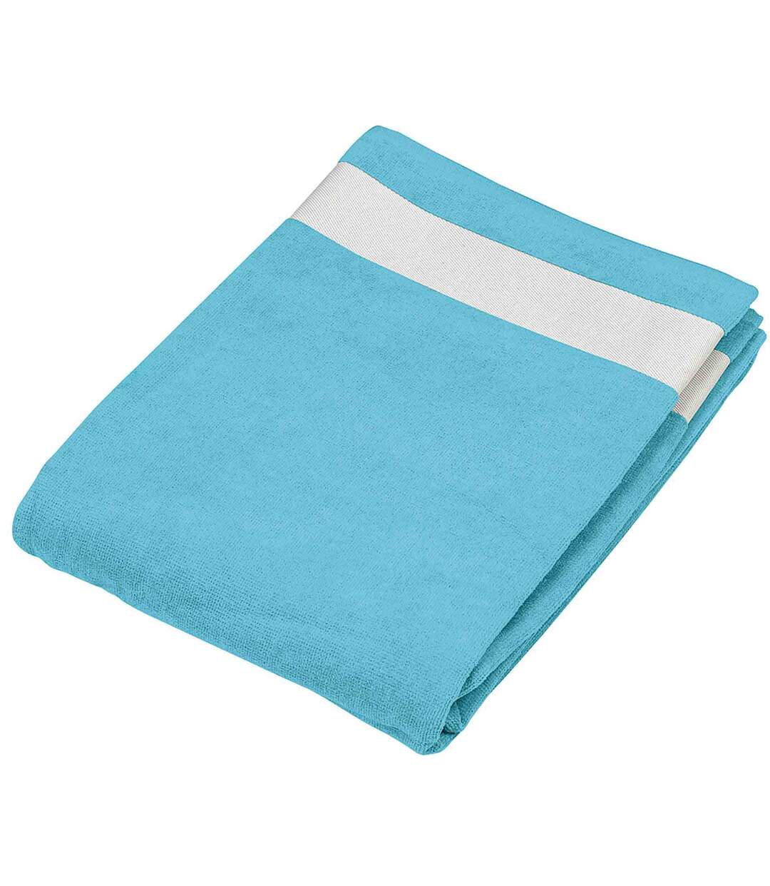 Drap de plage coton - K118 - bleu turquoise