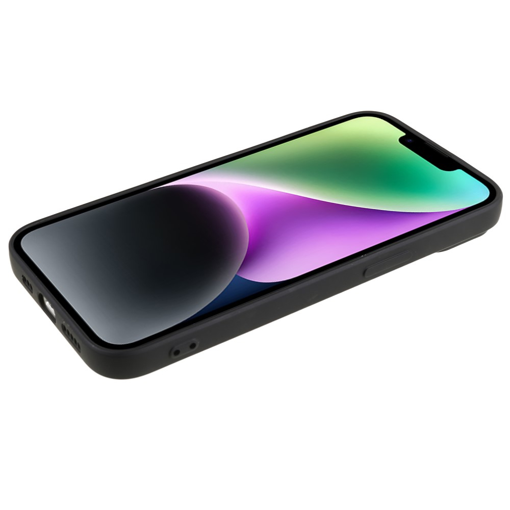 iPhone 15 Gummi Case Hülle mit Kameraschutz - Schwarz (Matt)
