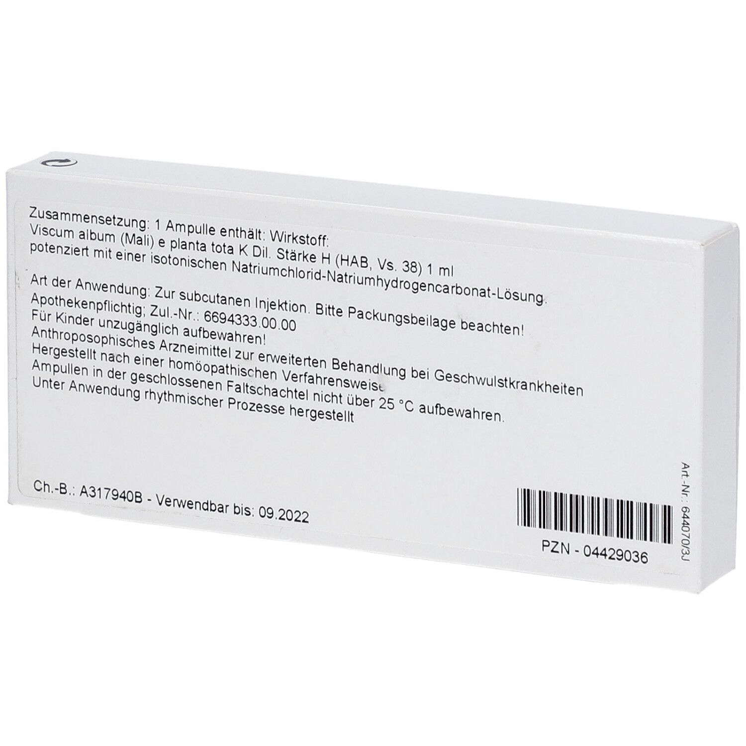 WALA® Iscucin Mali St.H Amp.