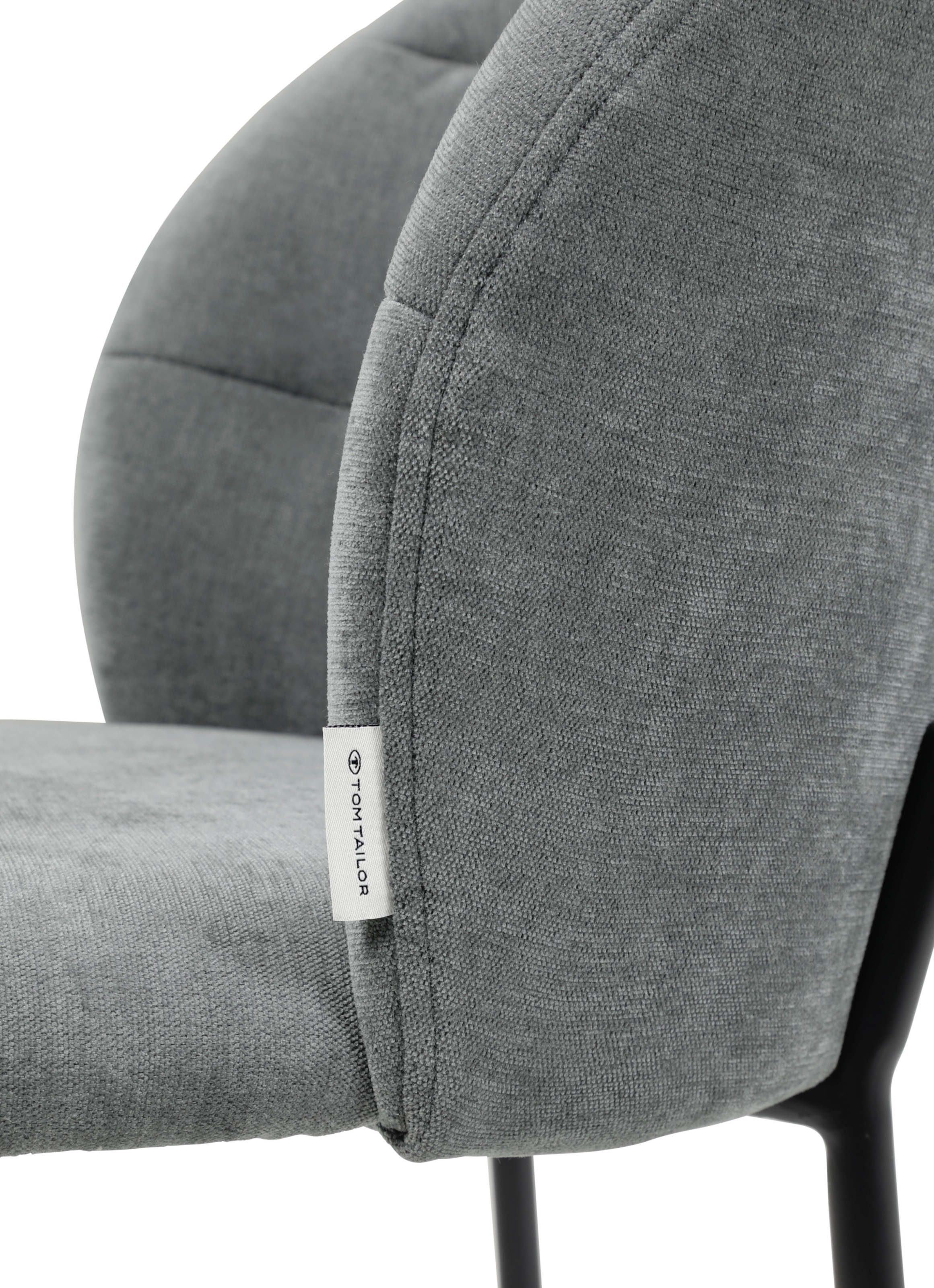 TOM TAILOR HOME 4-Fussstuhl »LEAF CHAIR« (Set) 2 Stk.4-Fussgestell, Raffung in der Rückenlehne