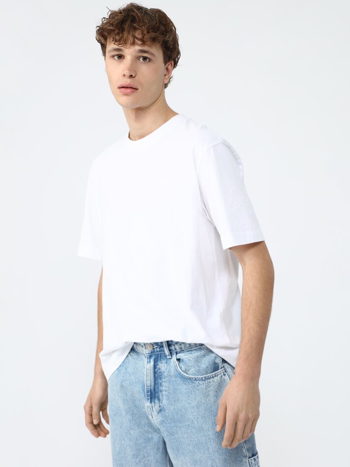 Repaginado no estilo jeans descontraído - Azul claro