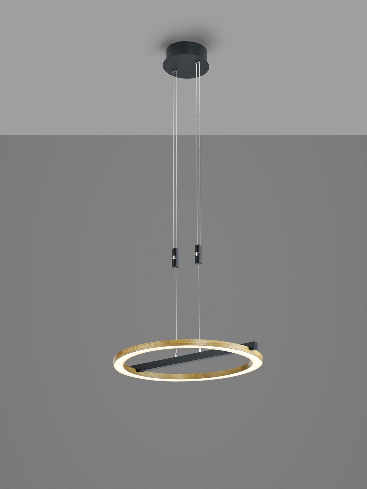 MONDO LED Pendelleuchte NELLA 1-flg Holz /schwarz