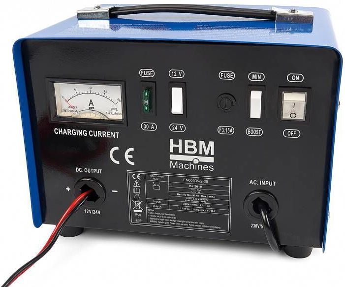 HBM - Professionele Acculader - 12 24 Volt - Robuust Frame - Snelle Oplading