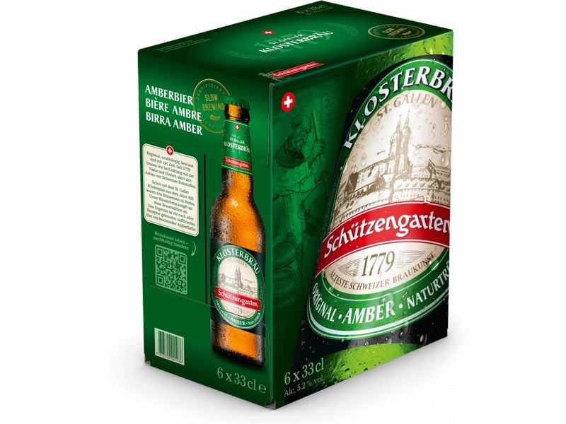 Schützengarten Bier St. Galler Klosterbräu 6 x 0.33 l Amberbier aus der Schweiz