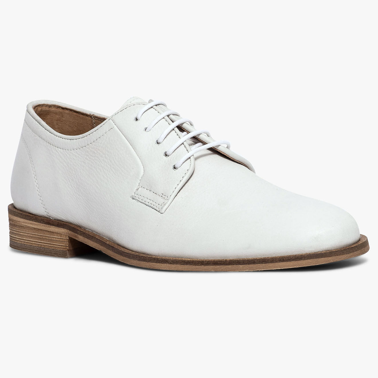 Bocage Derbies en Cuir Lisbonne blancs