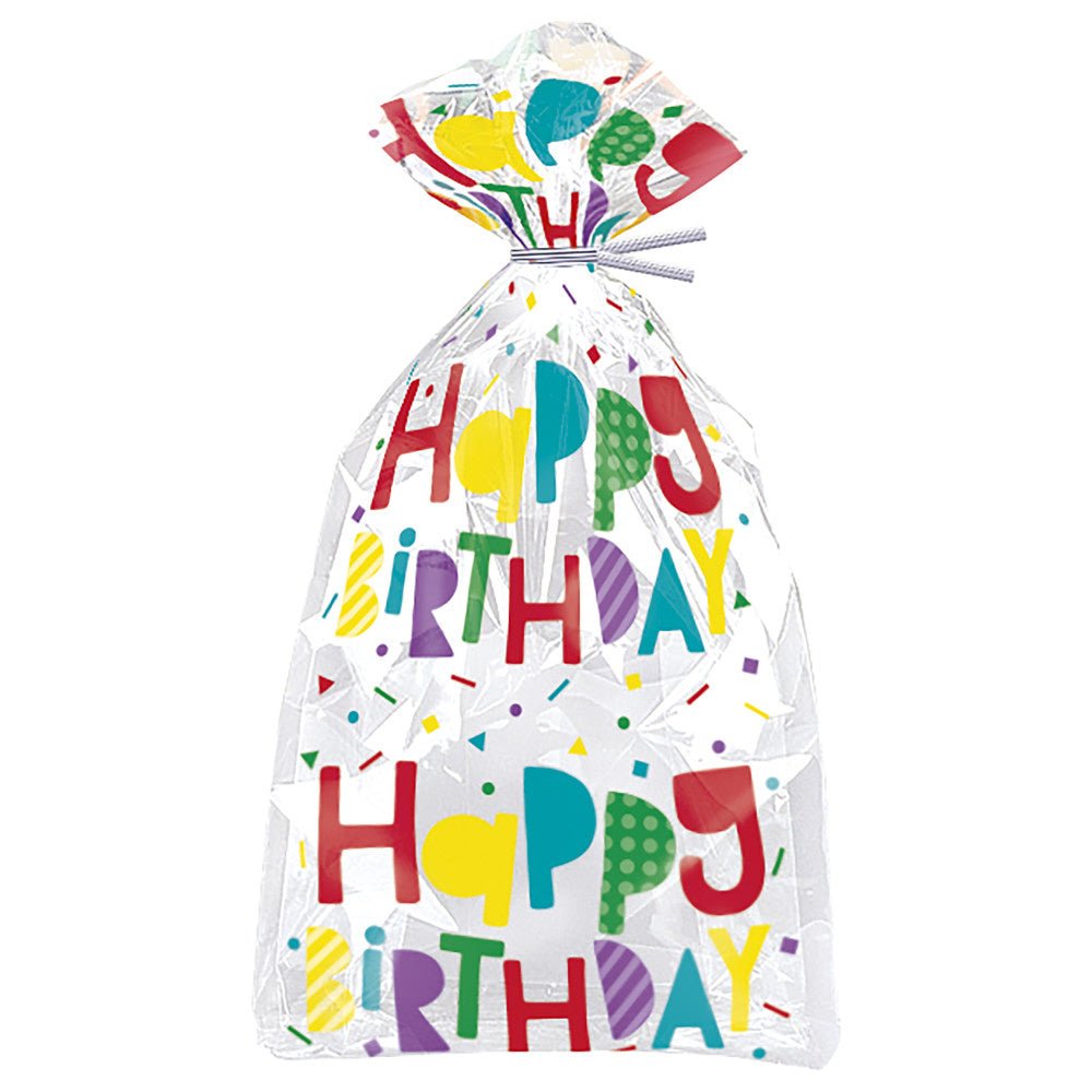Cellofaan Zakjes Happy Birthday 28cm 20st
