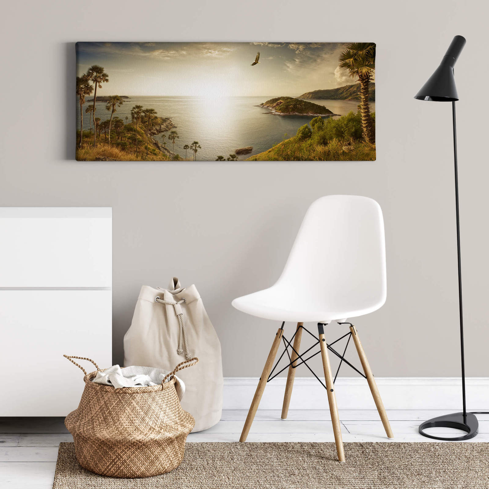 Leinwandbild PARADIES - braun - 100x40 cm