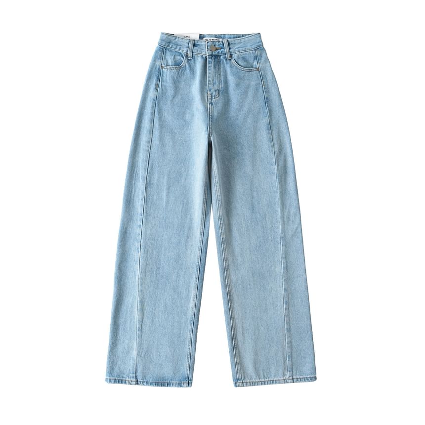 Avauntgardo - High Rise Washed Wide Leg Jeans