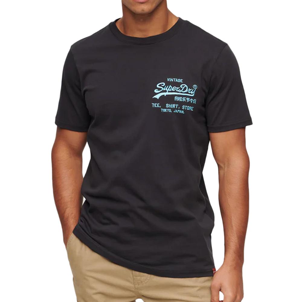 Superdry T-shirt Noir Homme Superdry Neon Vl