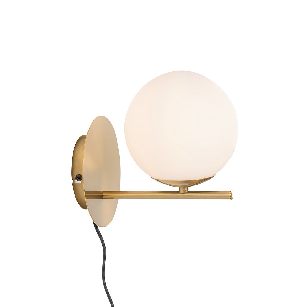 Art Deco wandlamp goud en opaal glas - Flore