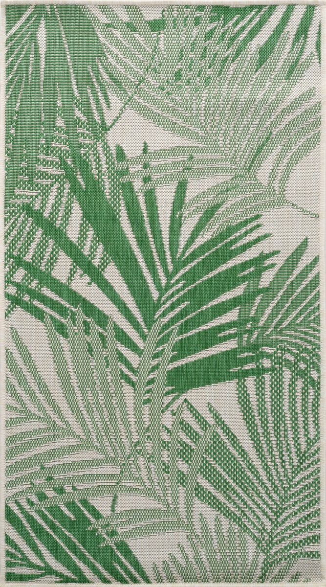 Binnen-/buitenkleed groen/ivoor 80x150 cm LENNIE