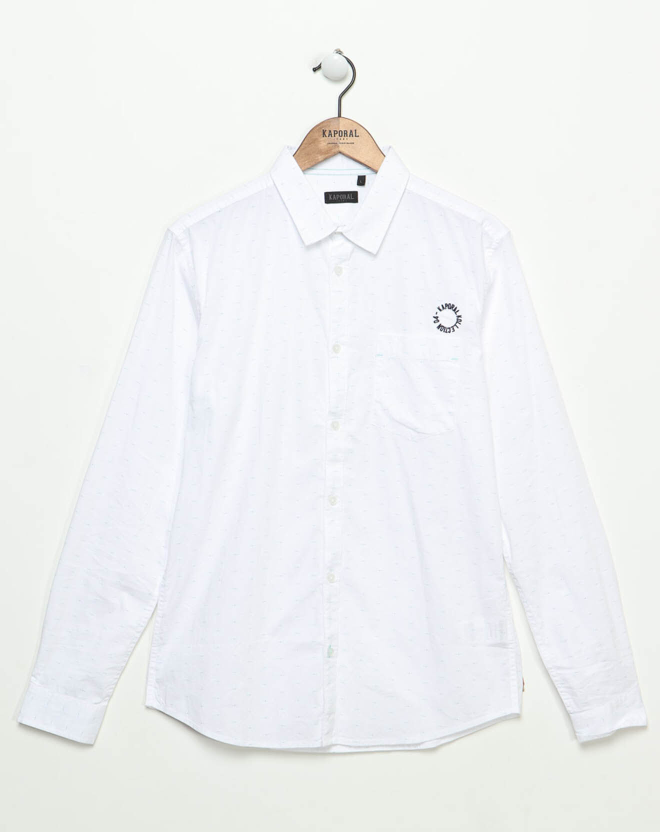 Kaporal 5 Chemise Slim Fit Clarke imprimé blanche
