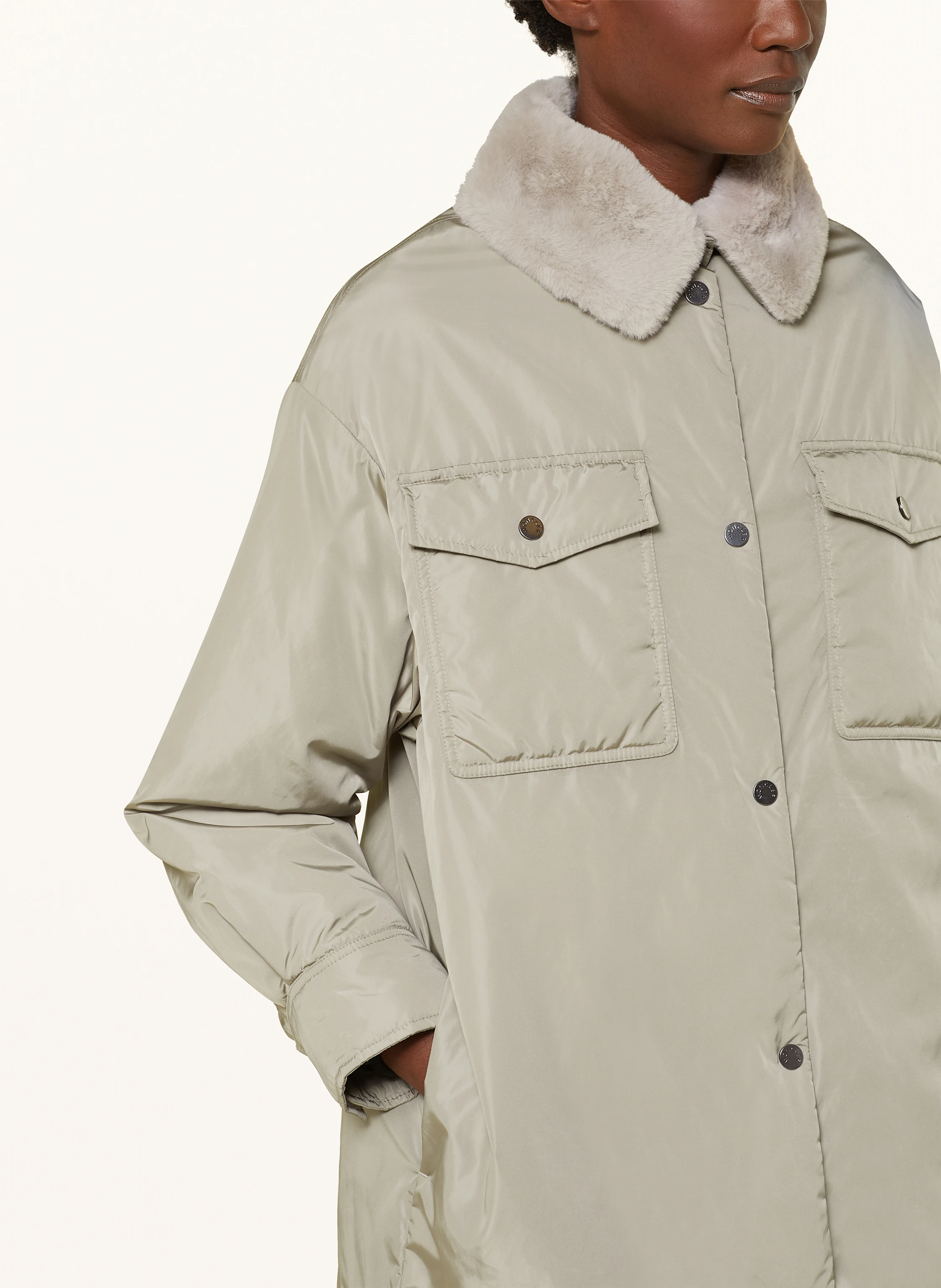 MONCLER Jacke mit Kunstfell