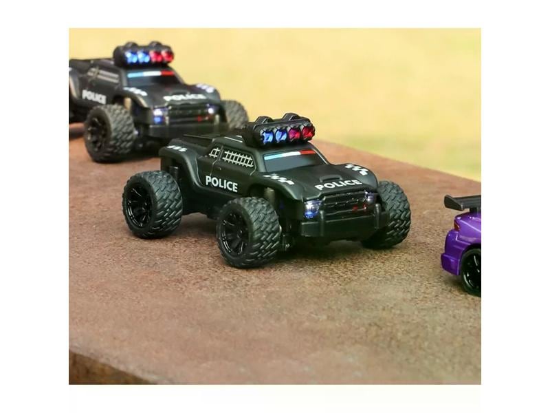 Turbo Racing Micro Monster Truck C82, Police, RTR, 1:76 Vollwertiges RC-Auto im micro Format