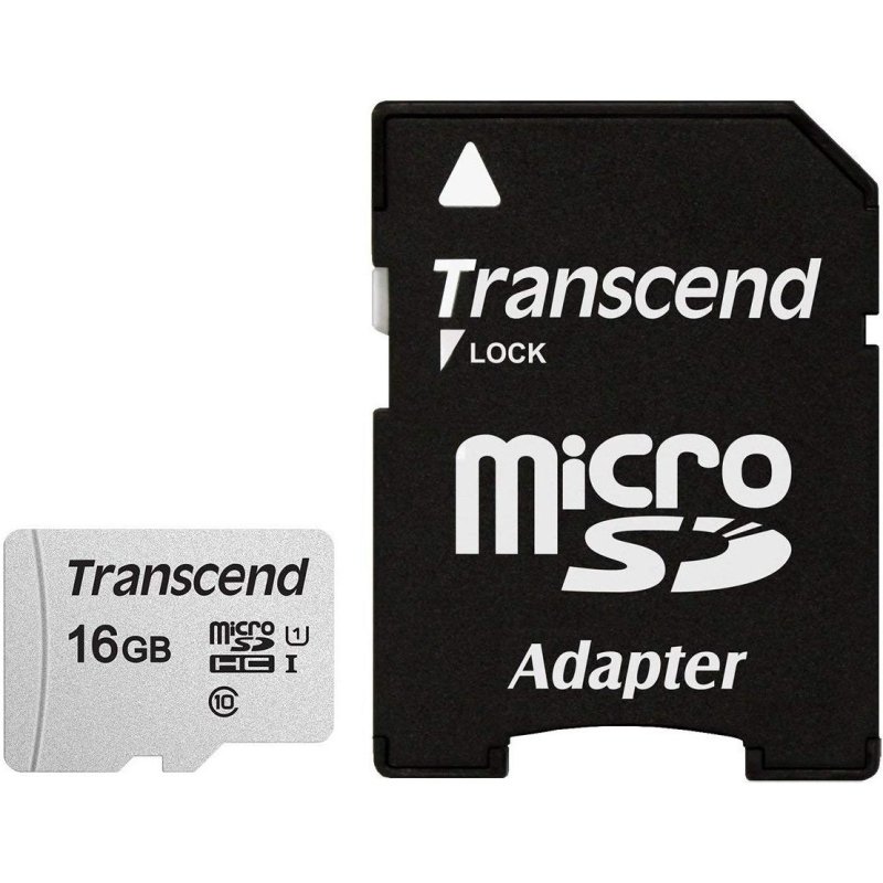 Transcend microSDHC 300S 16GB 16 Go NAND Classe 10